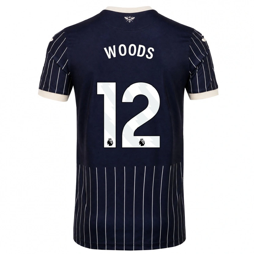Danxen Mulher Camisola Nikki Woods #12 Preto Branco Alternativa 2026/27 Camisa