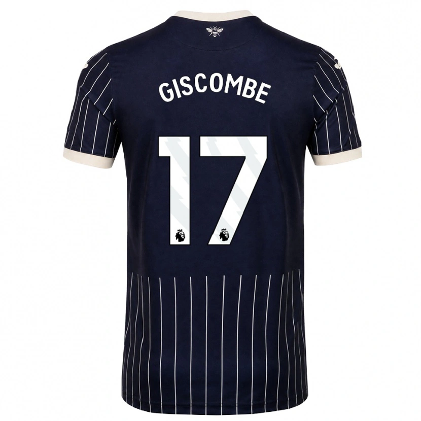Danxen Mulher Camisola Naeem Giscombe #17 Preto Branco Alternativa 2026/27 Camisa