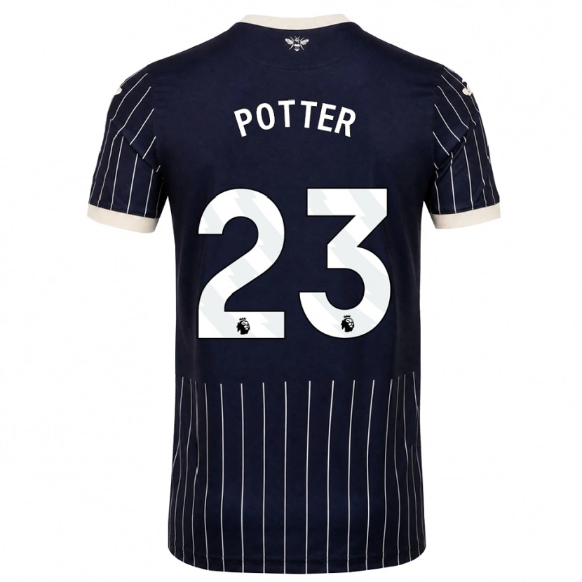 Danxen Mulher Camisola Lucy Potter #23 Preto Branco Alternativa 2026/27 Camisa