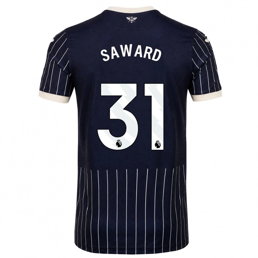 Danxen Mulher Camisola Sammie Saward #31 Preto Branco Alternativa 2026/27 Camisa