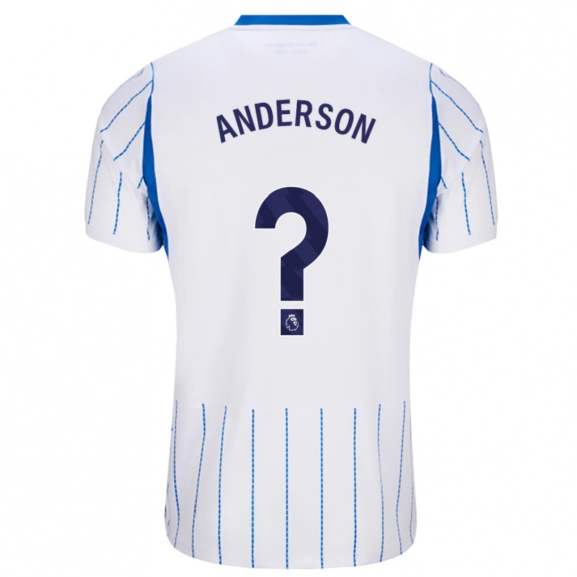 Danxen Mulher Camisola Oliver Anderson #0 Dodgerblue Branco Alternativa 2026/27 Camisa