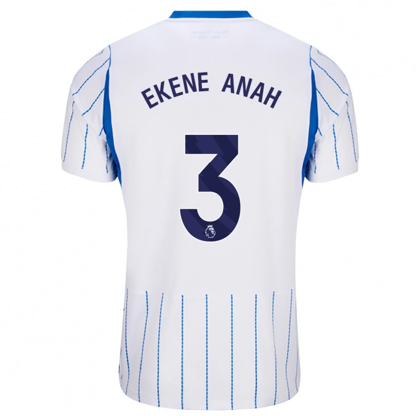 Danxen Mulher Camisola Cristiano Ekene Anah #3 Dodgerblue Branco Alternativa 2026/27 Camisa