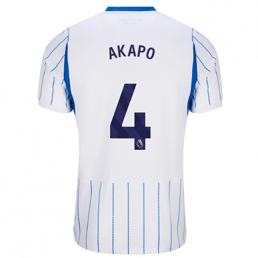 Danxen Mulher Camisola Tobi Akapo #4 Dodgerblue Branco Alternativa 2026/27 Camisa