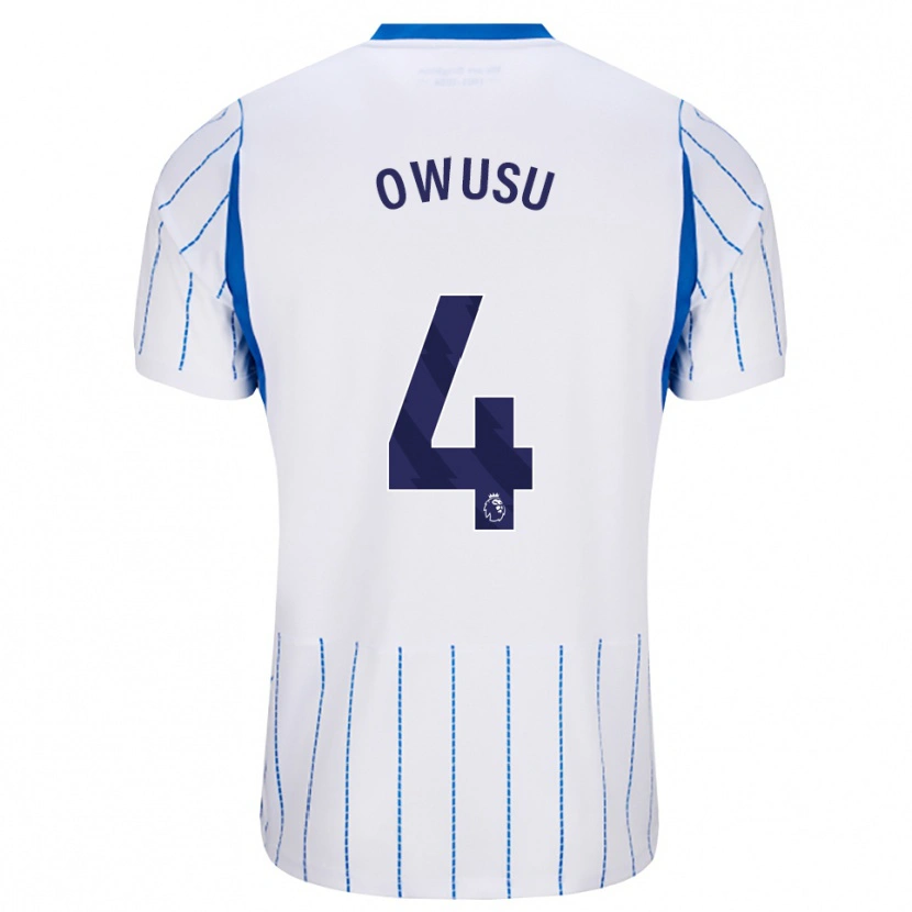 Danxen Mulher Camisola Yussif Owusu #4 Dodgerblue Branco Alternativa 2026/27 Camisa