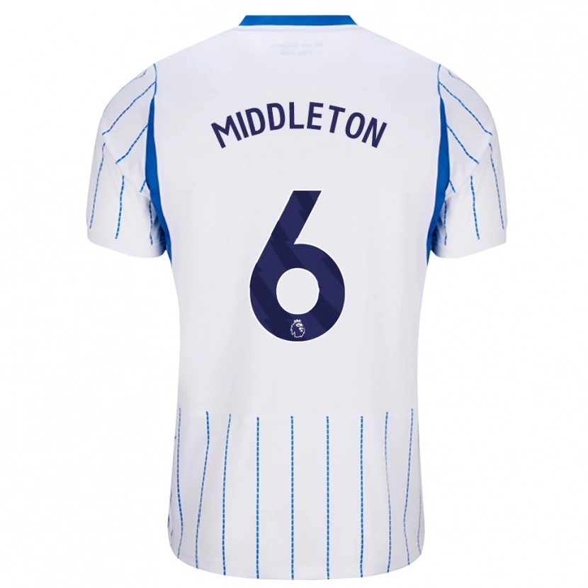Danxen Mulher Camisola Jesse Middleton #6 Dodgerblue Branco Alternativa 2026/27 Camisa