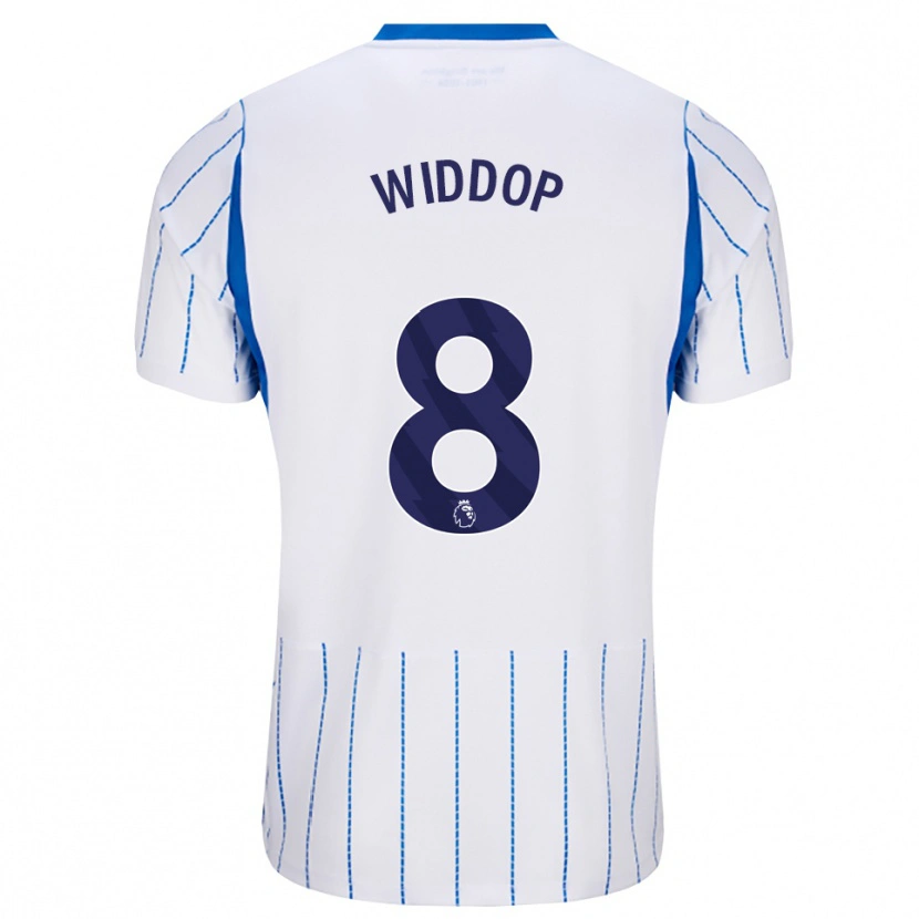 Danxen Mulher Camisola Fraser Widdop #8 Dodgerblue Branco Alternativa 2026/27 Camisa