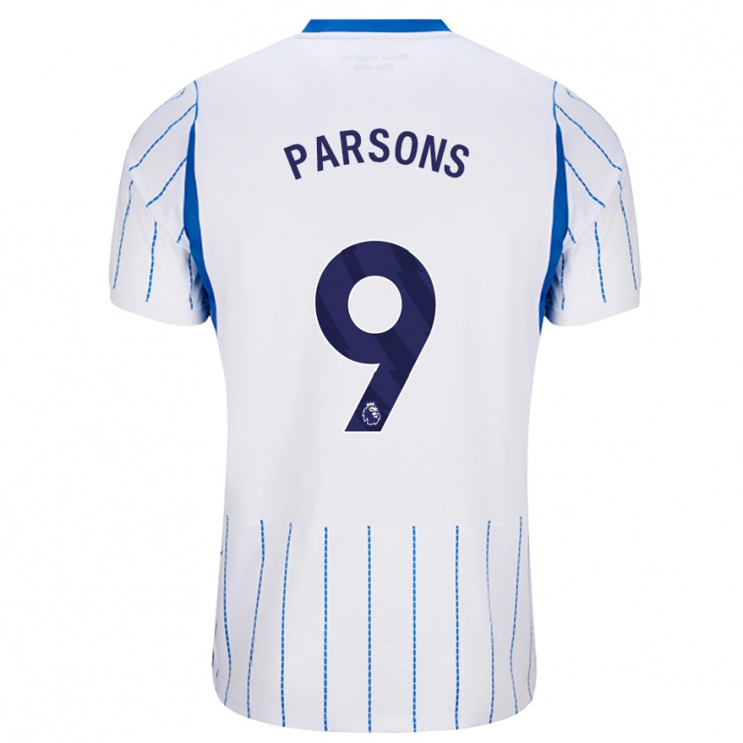 Danxen Mulher Camisola Jacob Parsons #9 Dodgerblue Branco Alternativa 2026/27 Camisa