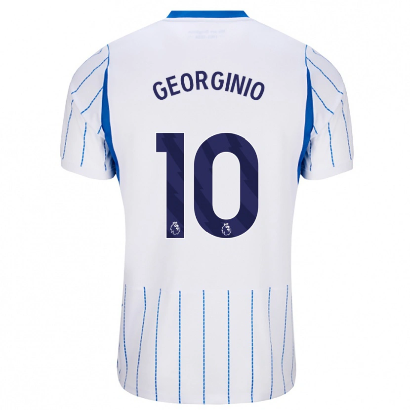Danxen Mulher Camisola Georginio Rutter #10 Dodgerblue Branco Alternativa 2026/27 Camisa