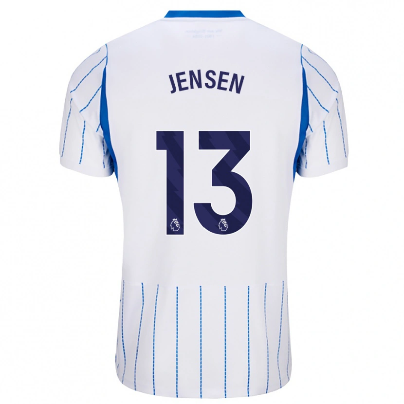 Danxen Mulher Camisola Sebastian Jensen #13 Dodgerblue Branco Alternativa 2026/27 Camisa