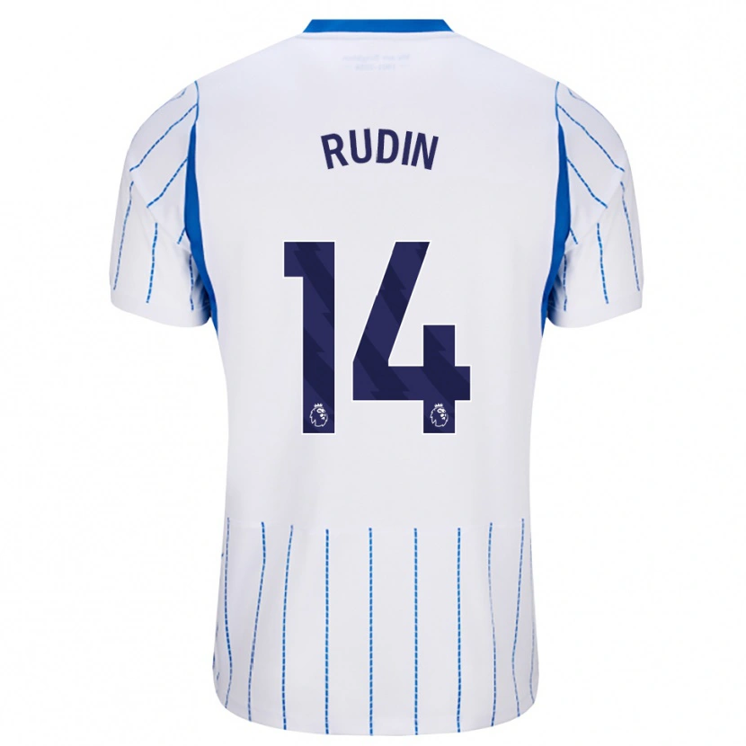 Danxen Mulher Camisola Daniel Rudin #14 Dodgerblue Branco Alternativa 2026/27 Camisa