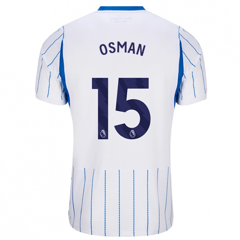 Danxen Mulher Camisola Ibrahim Osman #15 Dodgerblue Branco Alternativa 2026/27 Camisa