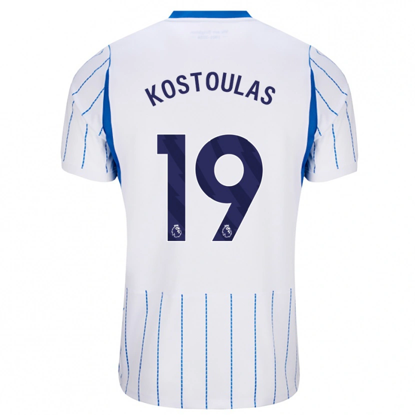 Danxen Mulher Camisola Charalampos Kostoulas #19 Dodgerblue Branco Alternativa 2026/27 Camisa
