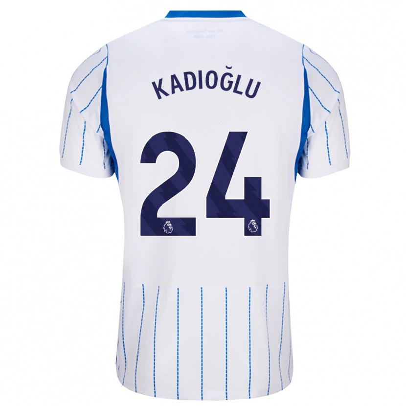 Danxen Mulher Camisola Ferdi Kadıoğlu #24 Dodgerblue Branco Alternativa 2026/27 Camisa