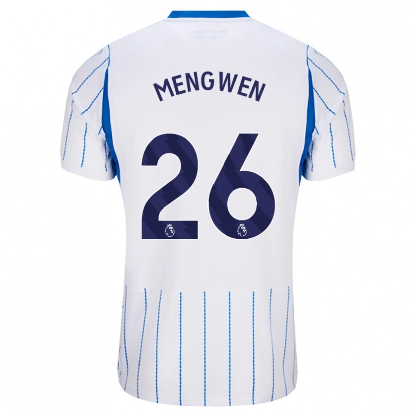 Danxen Mulher Camisola Li Mengwen #26 Dodgerblue Branco Alternativa 2026/27 Camisa