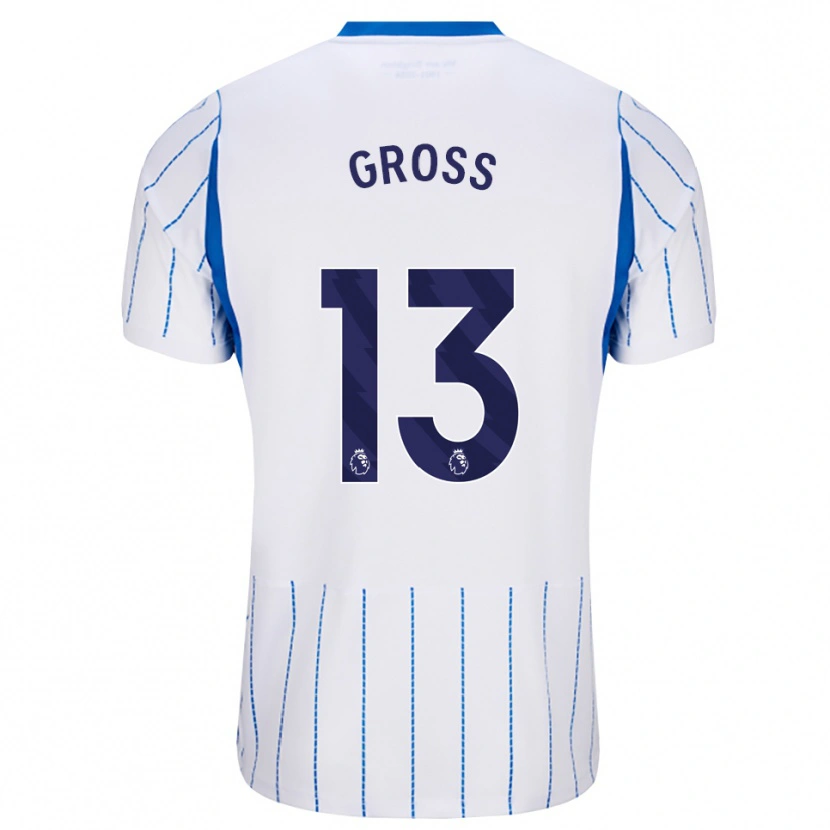 Danxen Mulher Camisola Pascal Groß #13 Dodgerblue Branco Alternativa 2026/27 Camisa