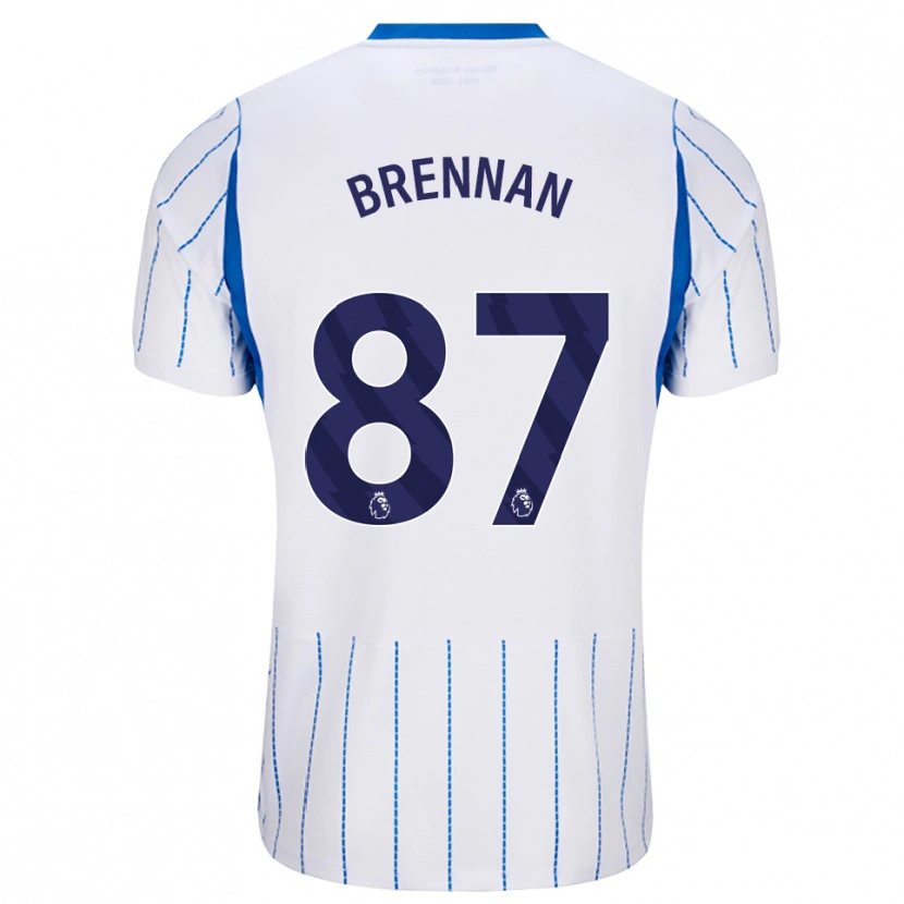 Danxen Mulher Camisola Zach Brennan #87 Dodgerblue Branco Alternativa 2026/27 Camisa