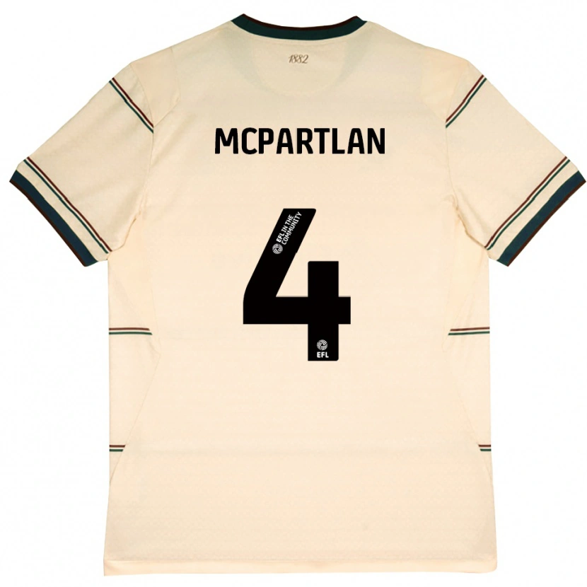 Danxen Mulher Camisola Brenna Mcpartlan #4 Beige Borgonha Alternativa 2026/27 Camisa