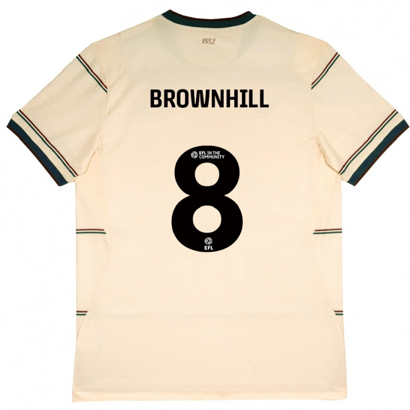 Danxen Mulher Camisola Josh Brownhill #8 Beige Borgonha Alternativa 2026/27 Camisa