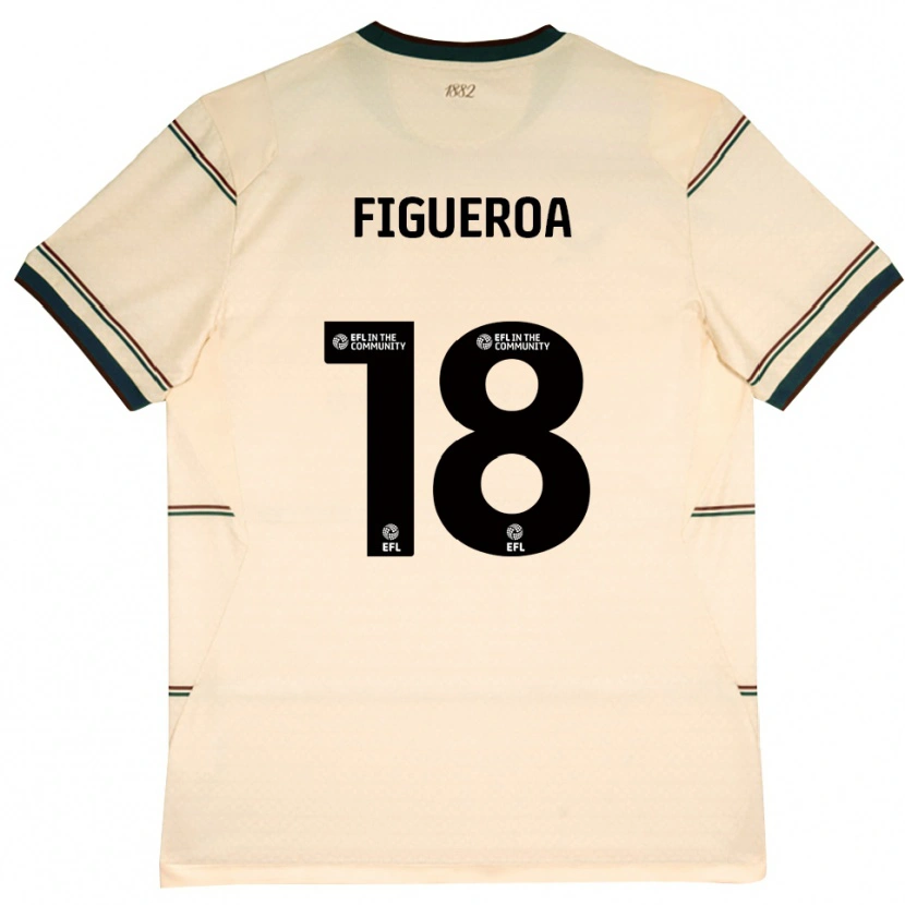 Danxen Mulher Camisola Keyvan Figueroa #18 Beige Borgonha Alternativa 2026/27 Camisa