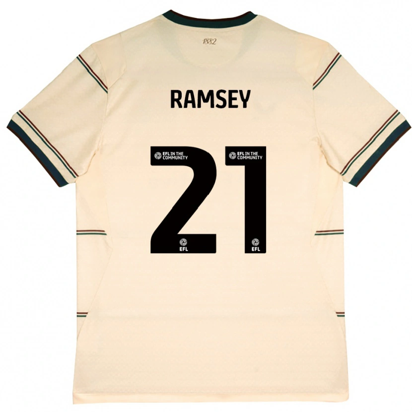 Danxen Mulher Camisola Aaron Ramsey #21 Beige Borgonha Alternativa 2026/27 Camisa