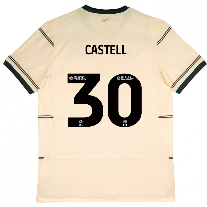 Danxen Mulher Camisola Lluc Castell #30 Beige Borgonha Alternativa 2026/27 Camisa