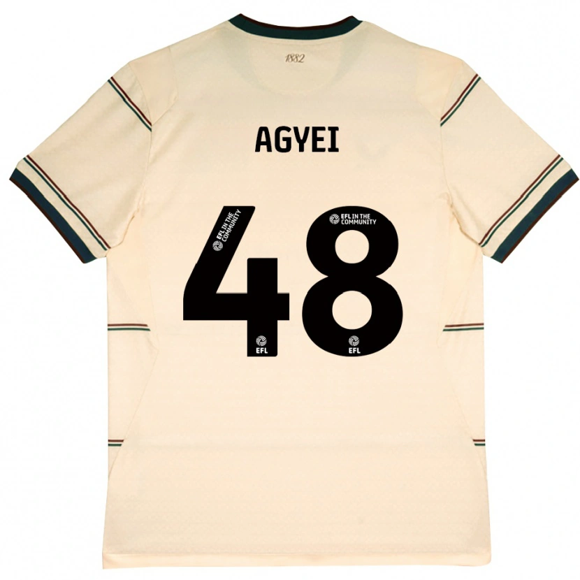Danxen Mulher Camisola Enock Agyei #48 Beige Borgonha Alternativa 2026/27 Camisa