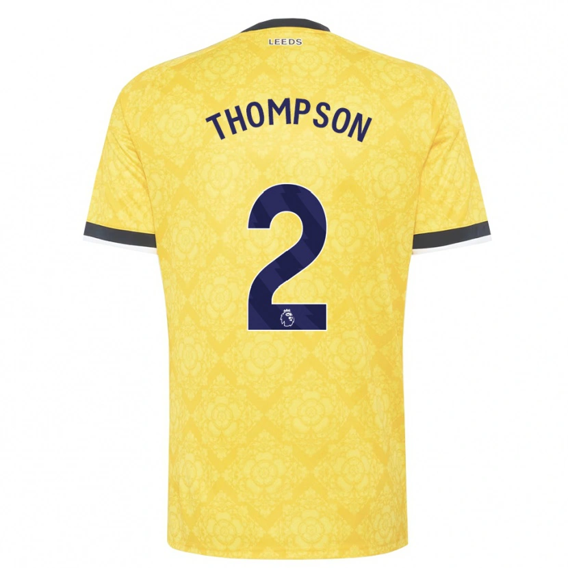 Danxen Mulher Camisola Aiden Thompson #2 Amarelo Branco Preto Alternativa 2026/27 Camisa