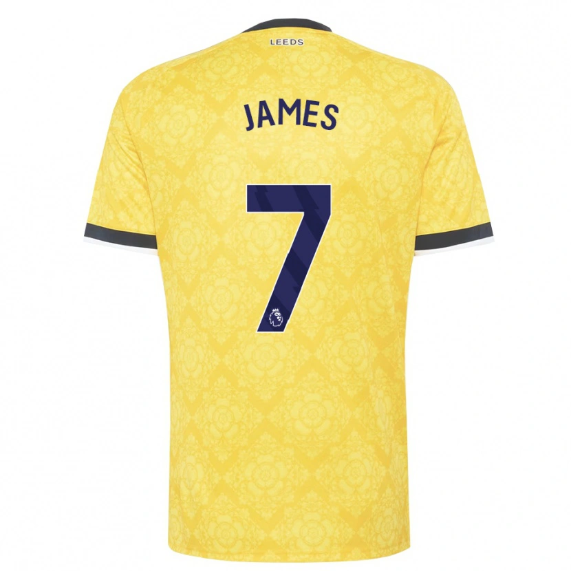 Danxen Mulher Camisola Daniel James #7 Amarelo Branco Preto Alternativa 2026/27 Camisa