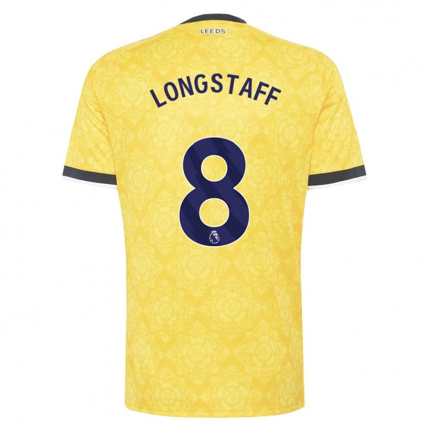 Danxen Mulher Camisola Sean Longstaff #8 Amarelo Branco Preto Alternativa 2026/27 Camisa