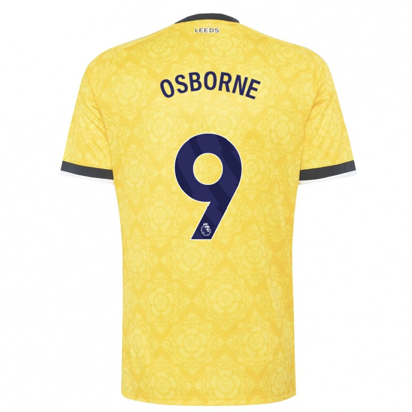 Danxen Mulher Camisola Jemimah Osborne #9 Amarelo Branco Preto Alternativa 2026/27 Camisa