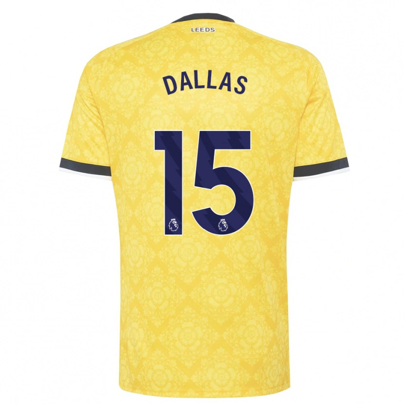 Danxen Mulher Camisola Stuart Dallas #15 Amarelo Branco Preto Alternativa 2026/27 Camisa
