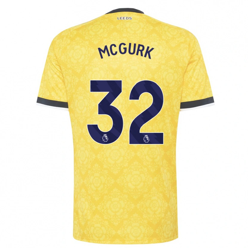 Danxen Mulher Camisola Sean Mcgurk #32 Amarelo Branco Preto Alternativa 2026/27 Camisa
