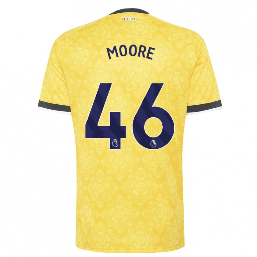 Danxen Mulher Camisola Kris Moore #46 Amarelo Branco Preto Alternativa 2026/27 Camisa