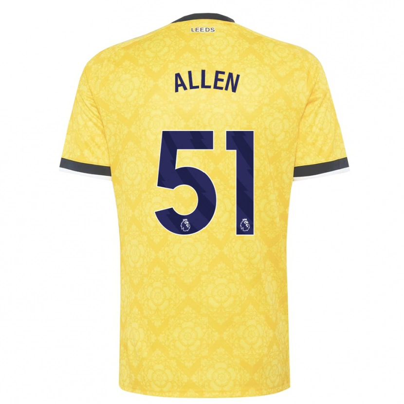 Danxen Mulher Camisola Charlie Allen #51 Amarelo Branco Preto Alternativa 2026/27 Camisa