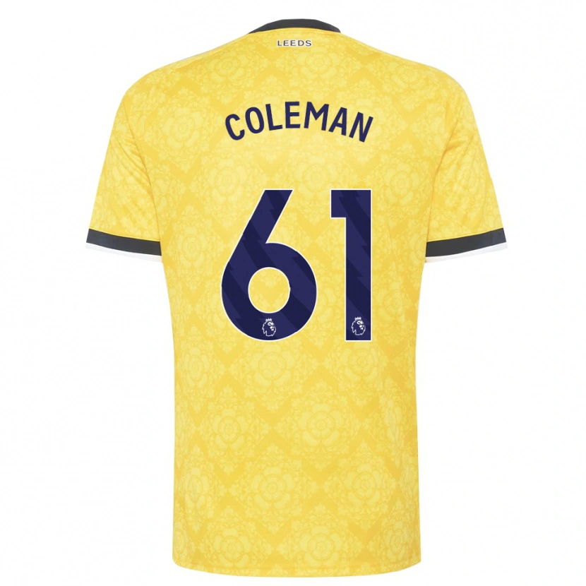 Danxen Mulher Camisola Cian Coleman #61 Amarelo Branco Preto Alternativa 2026/27 Camisa