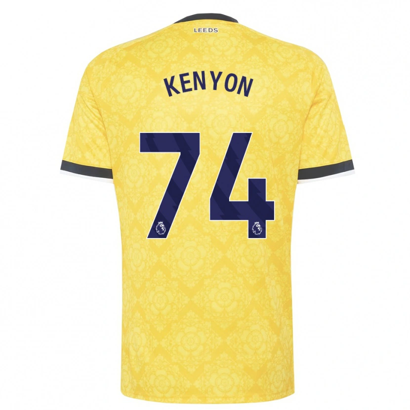 Danxen Mulher Camisola George Kenyon #74 Amarelo Branco Preto Alternativa 2026/27 Camisa