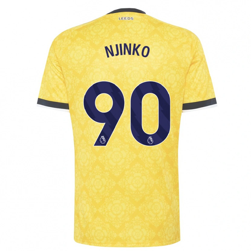Danxen Mulher Camisola Carrick Njinko #90 Amarelo Branco Preto Alternativa 2026/27 Camisa