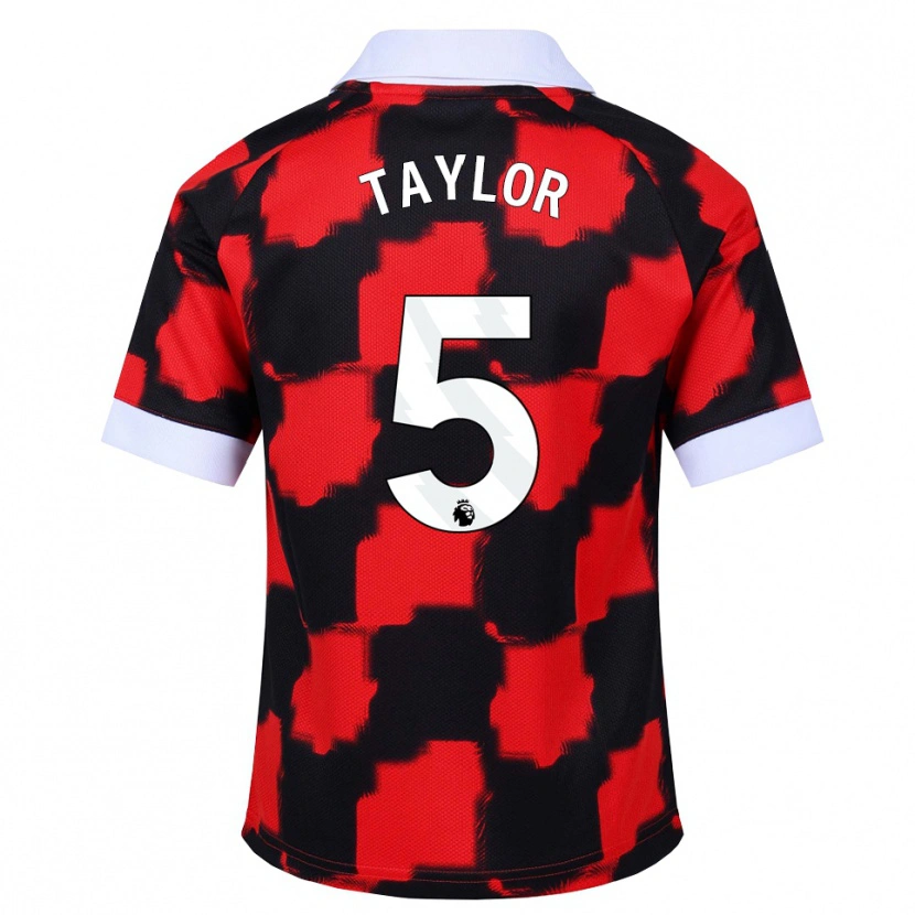Danxen Mulher Camisola Archie Taylor #5 Vermelho Branco Preto Alternativa 2026/27 Camisa