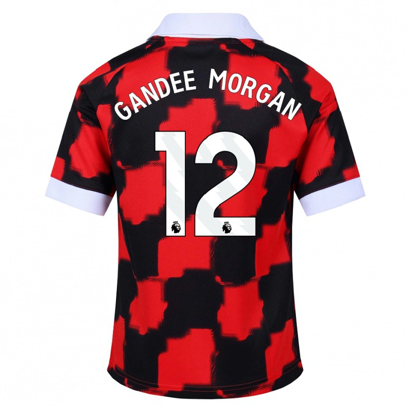 Danxen Mulher Camisola Stella Gandee Morgan #12 Vermelho Branco Preto Alternativa 2026/27 Camisa