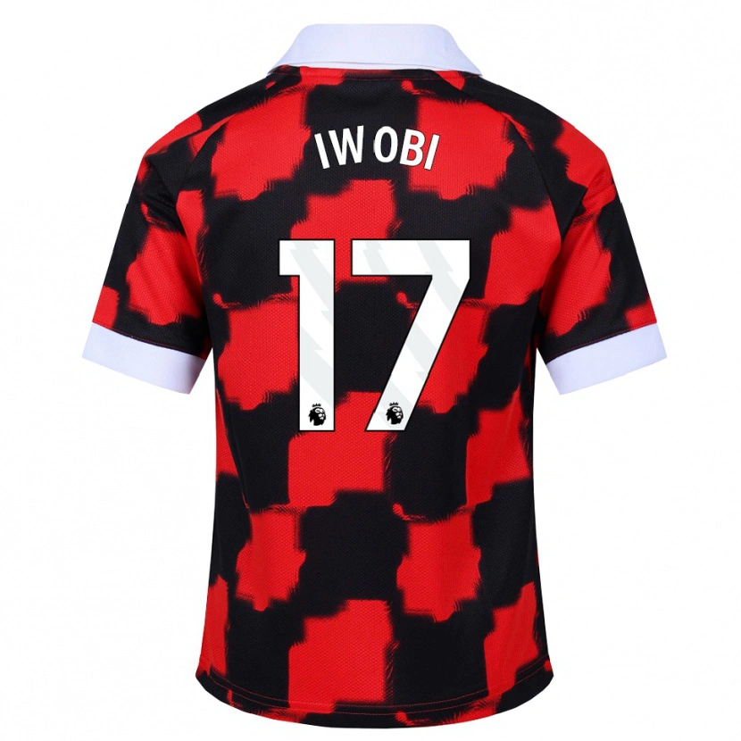 Danxen Mulher Camisola Alex Iwobi #17 Vermelho Branco Preto Alternativa 2026/27 Camisa