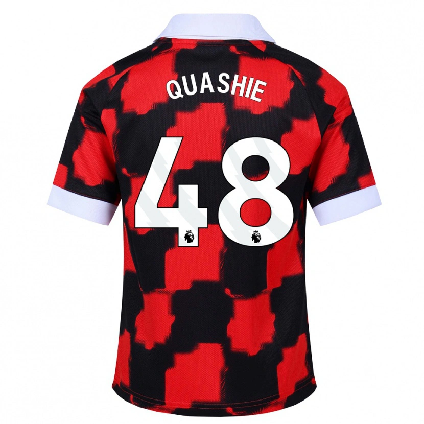 Danxen Mulher Camisola Jayden Quashie #48 Vermelho Branco Preto Alternativa 2026/27 Camisa