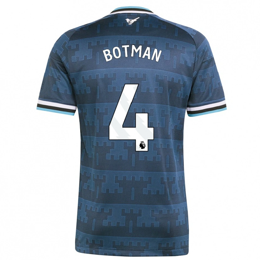Danxen Mulher Camisola Sven Botman #4 Amarelo Preto Azul Alternativa 2026/27 Camisa