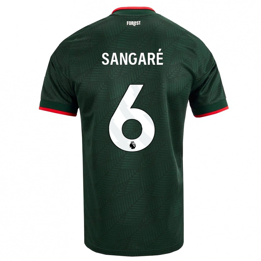 Danxen Mulher Camisola Ibrahim Sangaré #6 Verde Escuro Vermelho Alternativa 2026/27 Camisa