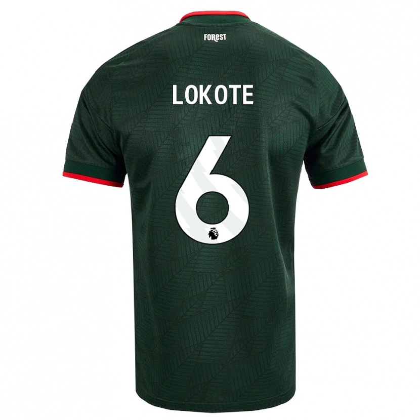Danxen Mulher Camisola Eleazar Lokote #6 Verde Escuro Vermelho Alternativa 2026/27 Camisa