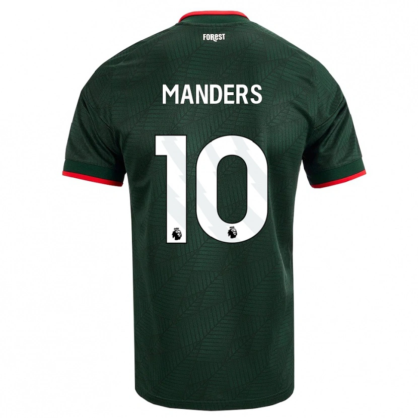 Danxen Mulher Camisola Holly Manders #10 Verde Escuro Vermelho Alternativa 2026/27 Camisa