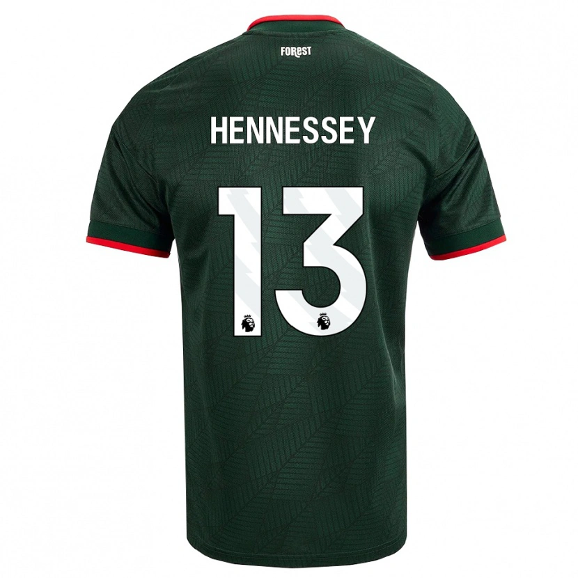 Danxen Mulher Camisola Wayne Hennessey #13 Verde Escuro Vermelho Alternativa 2026/27 Camisa