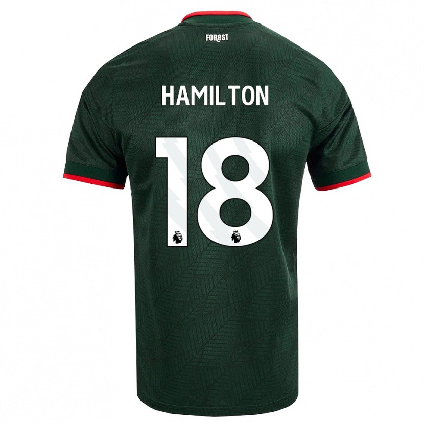 Danxen Mulher Camisola Caragh Hamilton #18 Verde Escuro Vermelho Alternativa 2026/27 Camisa