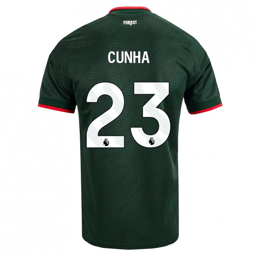 Danxen Mulher Camisola Jair Cunha #23 Verde Escuro Vermelho Alternativa 2026/27 Camisa