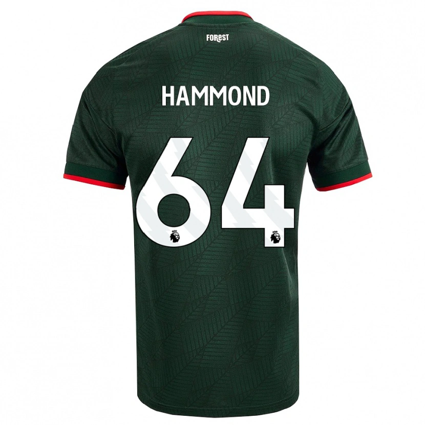Danxen Mulher Camisola Ben Hammond #64 Verde Escuro Vermelho Alternativa 2026/27 Camisa