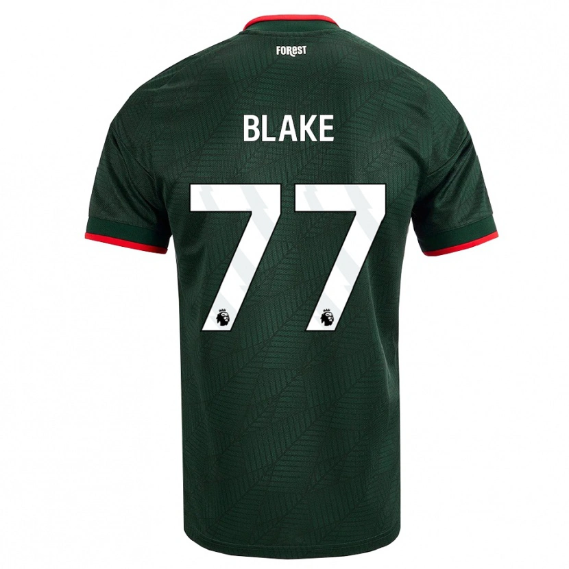 Danxen Mulher Camisola Zyan Blake #77 Verde Escuro Vermelho Alternativa 2026/27 Camisa